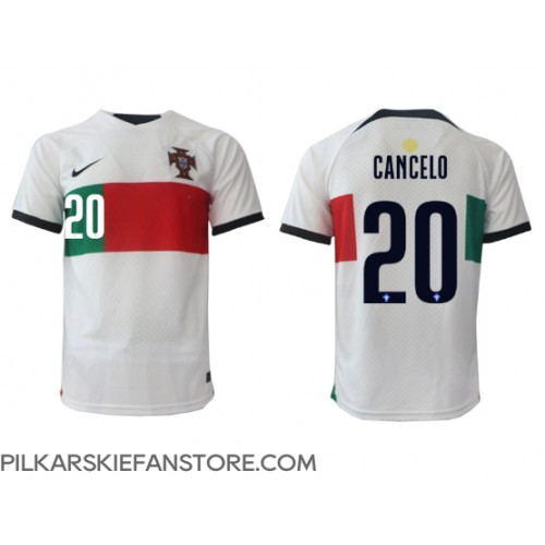 Tanie Strój piłkarski Portugalia Joao Cancelo #20 Koszulka Wyjazdowej MŚ 2022 Krótkie Rękawy